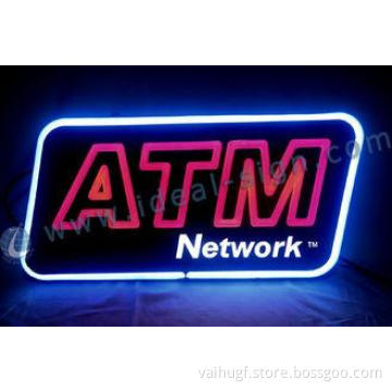 Bright Shop ATM LED Neon Sign / Letters Signage Outside Cus